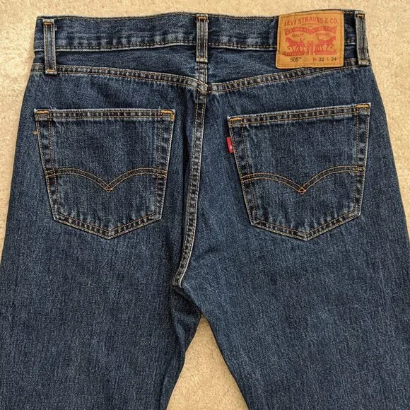 Levi's 505 jeans 32W rare blank tab